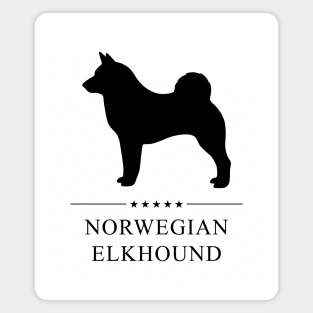 Norwegian Elkhound Black Silhouette Magnet